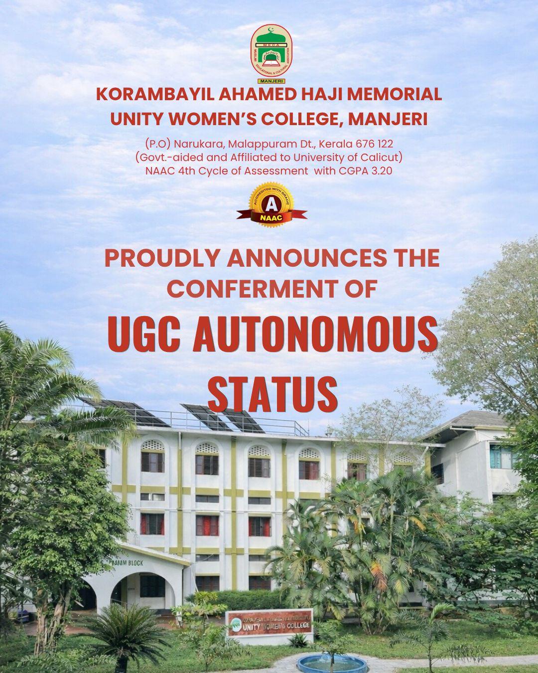 Conferred Autonomous Status